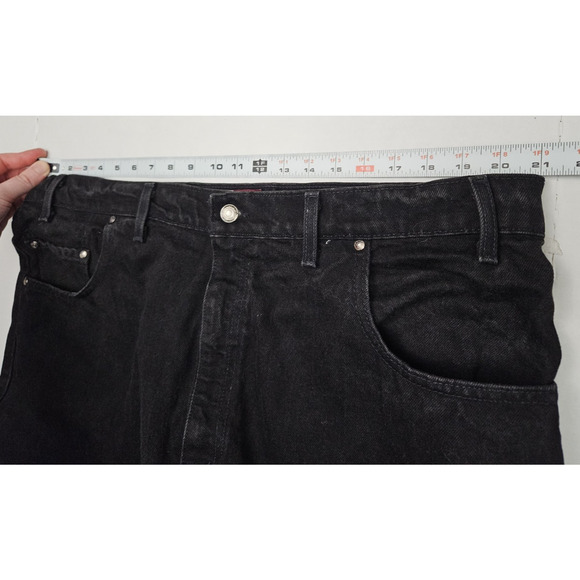 Vintage 90s Levi's 545 Jeans Men's 44x30 Black Loose Fit Baggy Brown Tab Y2K - Picture 3 of 11